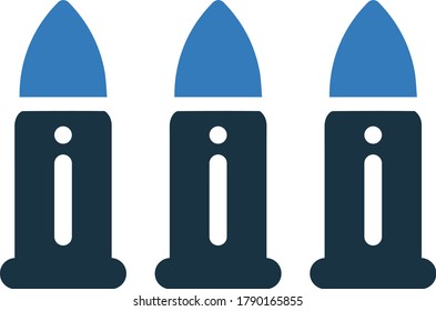  Icono de bala de arma, gráficos vectoriales