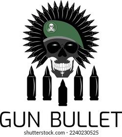 Gun Bullet logo design editable vector  File and awesome design