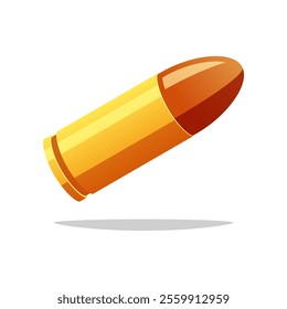 Gun bullet vector isolated on white background.