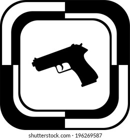 Gun button mosaic square