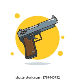 diseño de ilustración vectorial de dibujos animados de pistolas
