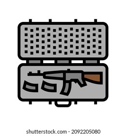 vector de icono de color de mayúsculas y minúsculas. signo de caso de arma. ilustración de símbolo aislado