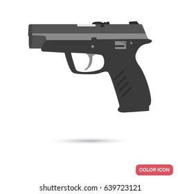 Gun color flat icon for web and mobile design