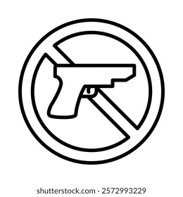 Gun Control Icon Element For Design