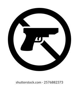 Gun Control Icon Element For Design