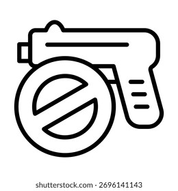 Icon-Element der Pistolensteuerung für Design und Vektorgrafik