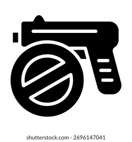 Icon-Element der Pistolensteuerung für Design und Vektorgrafik
