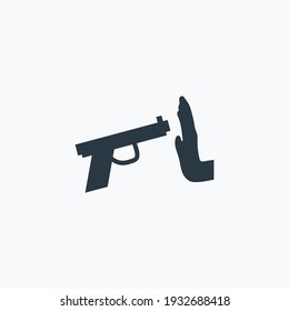 Icono de control de armas aislado en fondo limpio. Icono de dibujo de concepto de control de armas en estilo moderno. Ilustración vectorial para el diseño de la interfaz de usuario de la aplicación de logotipo móvil web.