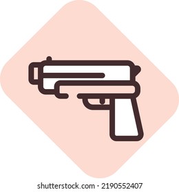 Gun Control Law, Illustration, Vector On A White Background.