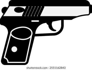 Uma arma com um copo no coldre