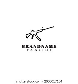 logotipo de diseño de arma de fuego icono lindo imagen vectorial moderna
