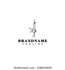 logotipo de diseño de arma de fuego icono lindo imagen vectorial moderna
