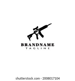 gun design logo icon template modern vector concept