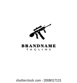 gun design logo icon template modern vector elegant