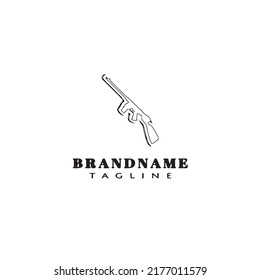 gun design logo icon template modern vector elegant