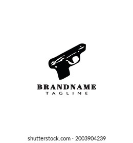 gun design logo template icon modern vector flat
