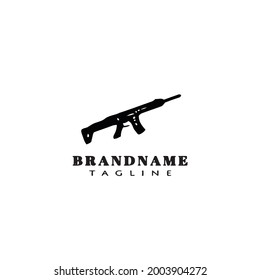 gun design logo template icon flat vector illustration