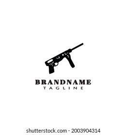 ilustración de icono de logotipo de diseño de pistola