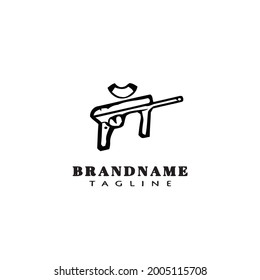 Logo-Vorlage für das Gewehr - moderne Abbildung
