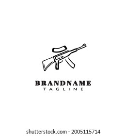 gun design logo template icon modern vector