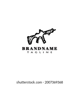 gun design logo template icon modern vector
