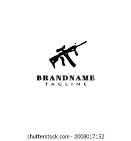 gun design logo template icon modern black illustration