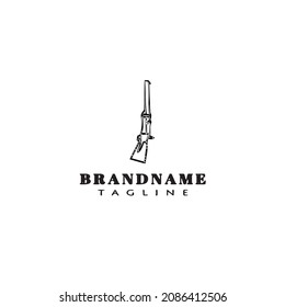 Logo-Vorlage für das Gewehr, moderne Vektorgrafik