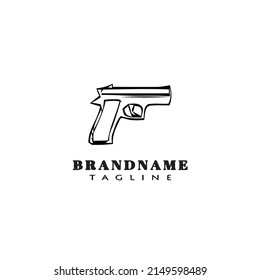gun design logo template icon modern vector illustration