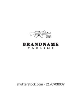 gun design logo template icon modern vector illustration