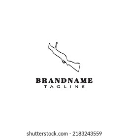 gun design logo template icon modern black illustration