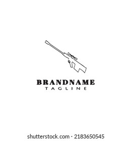 Logo-Vorlage für die Pistole, modern, schwarz