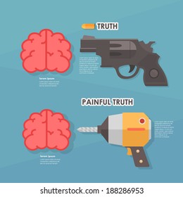 gun and drill. infographic