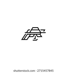 Diseño de logotipo abstracto de la cara de la pistola.