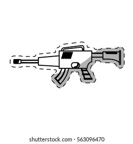 gun firearm weapon  icon image vector illustration design