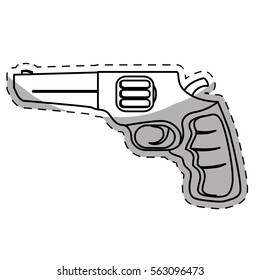 gun firearm weapon  icon image vector illustration design