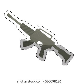 gun firearm weapon  icon image vector illustration design