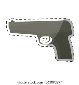 gun firearm weapon  icon image vector illustration design
