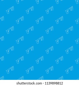 Gun with flag toy pattern vector seamless blue repeat for any use