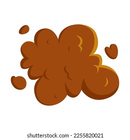 Gun flash with smoke, explosive effect. Gunshot animation on white background cartoon illustration. Explosion, weapon, blast, burst concept