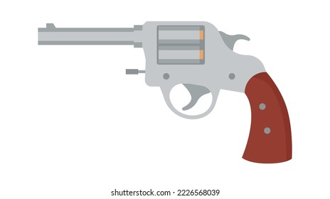 Gun flat icon Weapon for murder Detective set