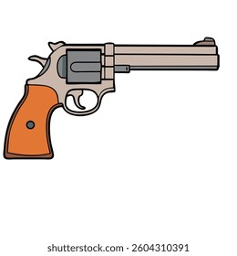 gun flat illustration white background