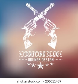 Gun fly grunge design,vector