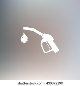 Gun for fuel pump with a drop of fuel, vector icon