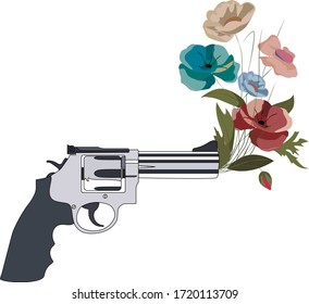 Arma con cuatro flores graciosas