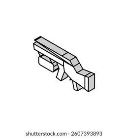 gun of future isometric icon vector. gun of future sign. isolated symbol illustration