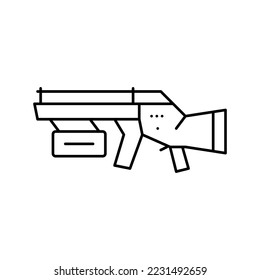 gun of future line icon vector. gun of future sign. isolated contour symbol black illustration
