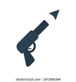 gun glyph flat vector icon