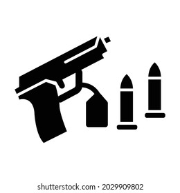 Gun Glyph Style Vektorsymbol, das leicht modifizieren oder bearbeiten kann 