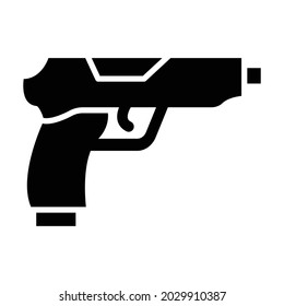 Icono vectorial Gun Gyph Style que puede modificar o editar fácilmente 