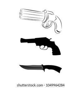 gun graphic design template